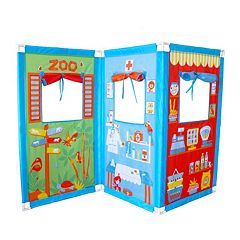 Fun2Give Pop-It-Up Zig Zag Puppet Theatre & 4 Hand Puppets