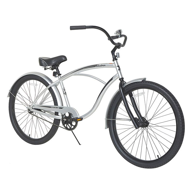 Men's Dynacraft 26-Inch Wheel Silver Sandman Cruiser Bike, Grey