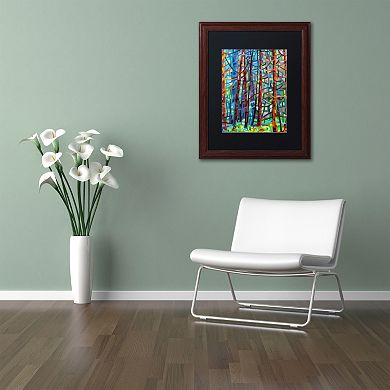 Trademark Fine Art Mandy Budan "In A Pine Forest" Matted Framed Wall Art