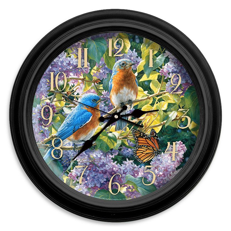 Reflective Art Spring Interlude Wall Clock, Multicolor