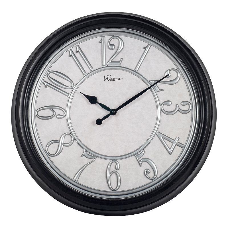 Waltham Elegant Wall Clock, Black