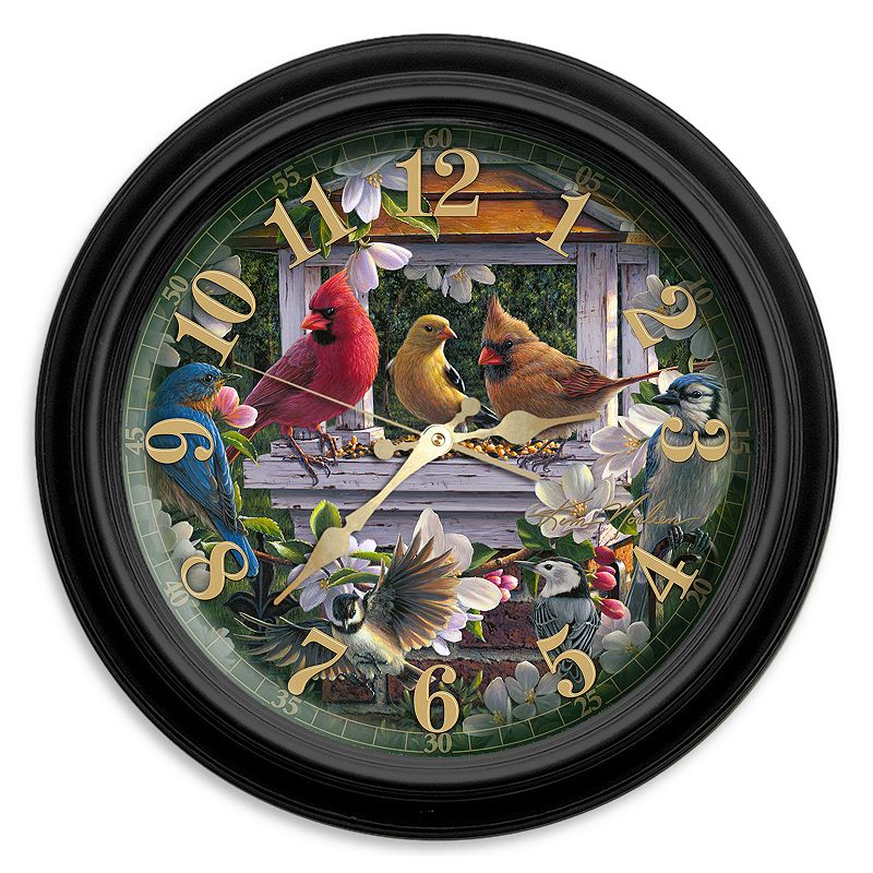 Reflective Art Springtime Melody Wall Clock, Multicolor