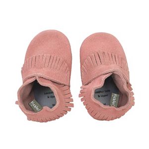 Baby Girl Tommy Tickle Suede Moccasin Crib Shoes