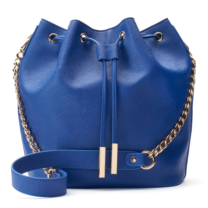 InStyle Drawstring Bucket Bag, Women's, Blue