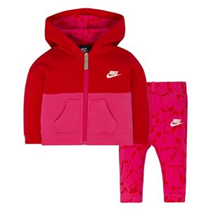 Baby Girl Nike Fleece Hoodie & Pants Set