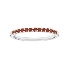 14k White Gold Ruby Stackable Ring by