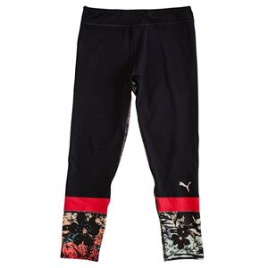 Girls 4-6x PUMA Floral Cropped Leggings