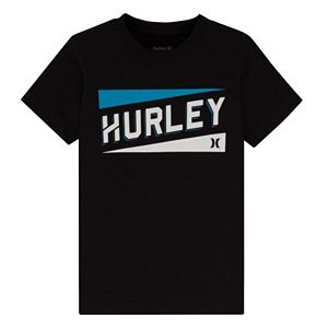 Boys 4-7 Hurley Stadium Lines Black Graphic Tee