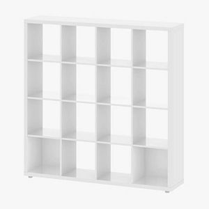 Tvilum Demi 16-Cubby White Bookshelf