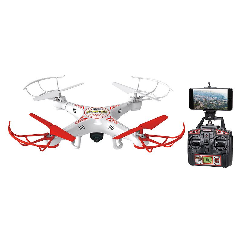 World Tech Toys Striker Live Feed Spy Quadcopter Drone, White