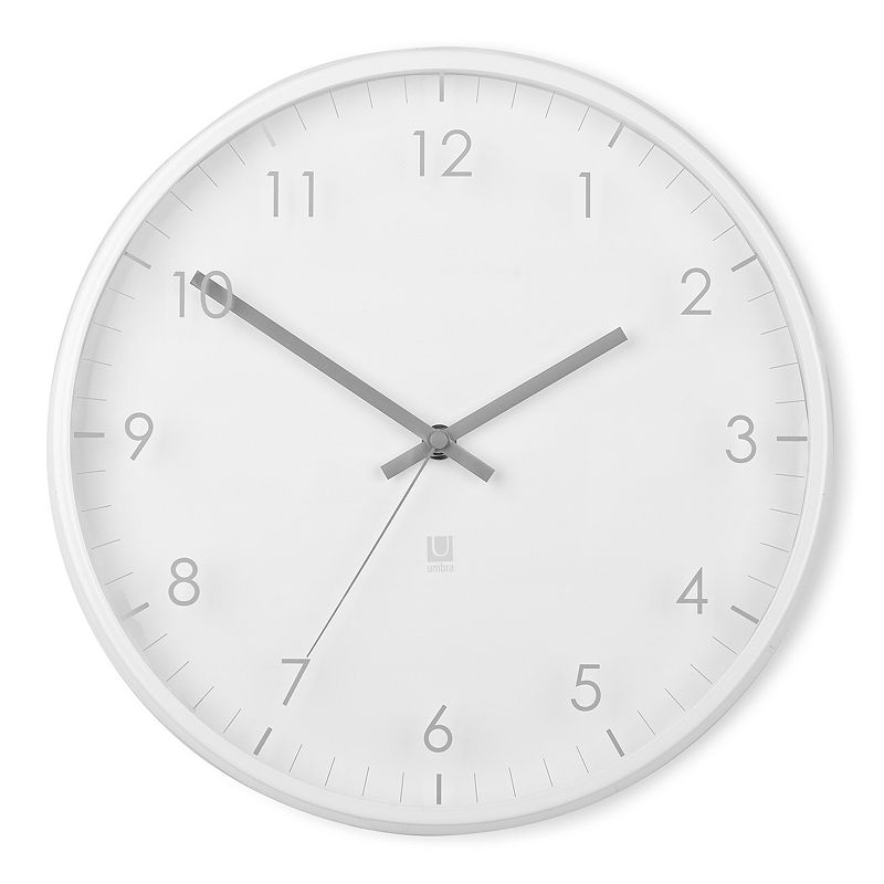 Umbra Pace Wall Clock, White