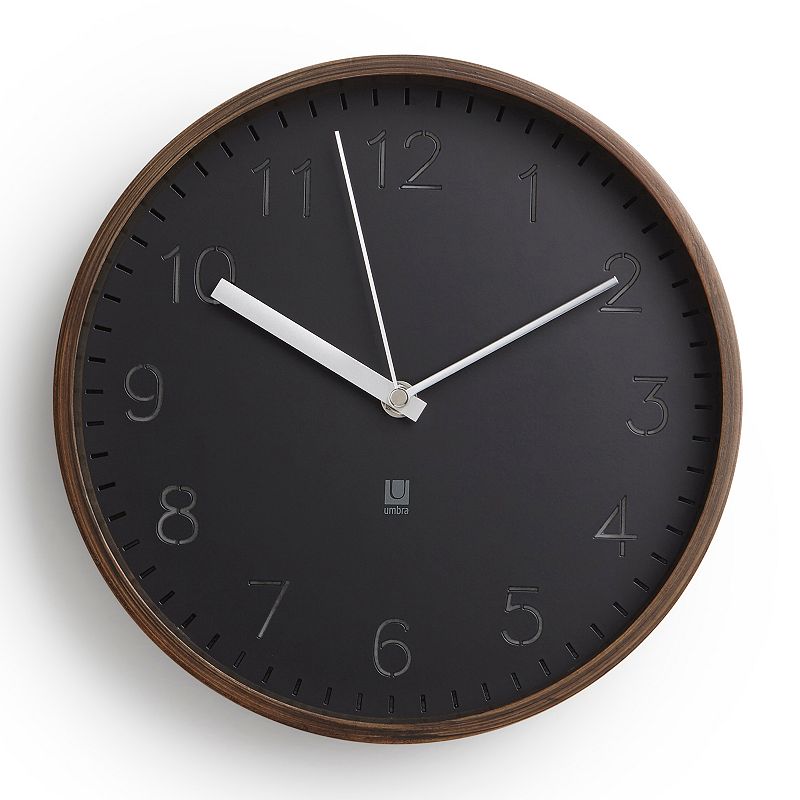 Umbra Rimwood Wall Clock, Brown