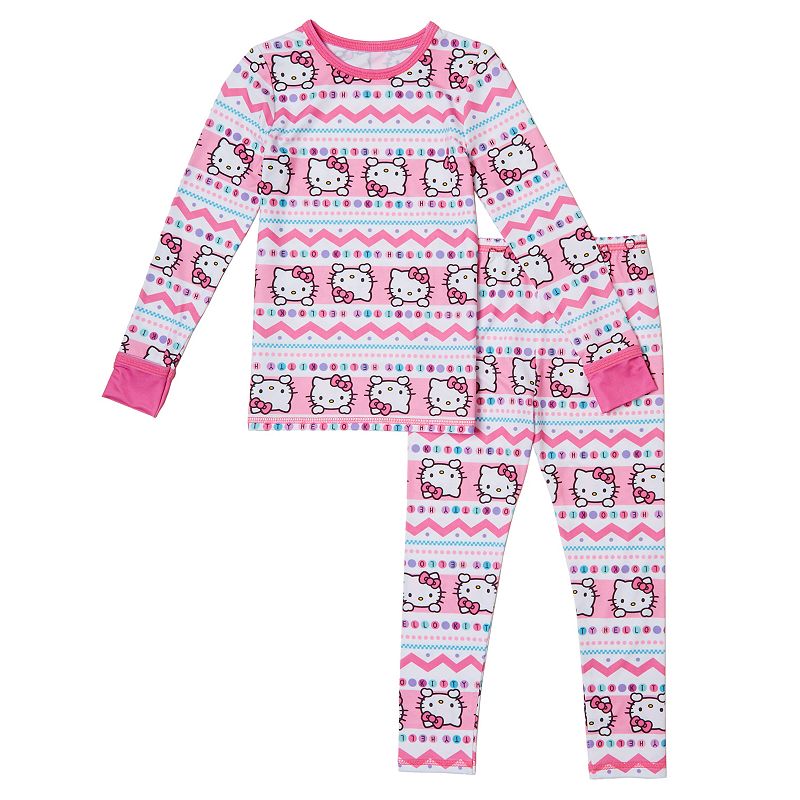 Toddler Girl Hello Kitty Cuddl Duds Top & Leggings Set, Size: 4T, White