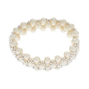 PearLustre by Imperial Sterling Silver Freshwater Cultured Pearl Stretch Bracelet