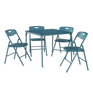 Cosco Folding Table & Plastic Backed Chair 5-piece Set