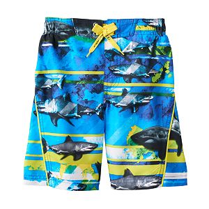 Boys 4-7 ZeroXposur Abstract Sharks Swim Trunks
