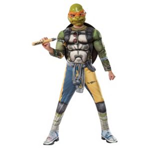 Kids Teenage Mutant Ninja Turtles Movie 2: Michelangelo Deluxe Muscle Costume