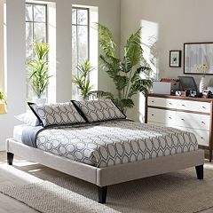 Baxton Studio Lancashire Upholstered King Bed Frame