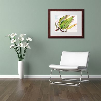 Trademark Fine Art Flower Pod Wood Finish Framed Wall Art