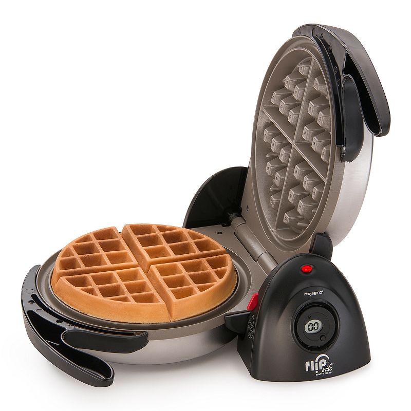 Presto FlipSide Electric Belgian Waffle Maker, Black