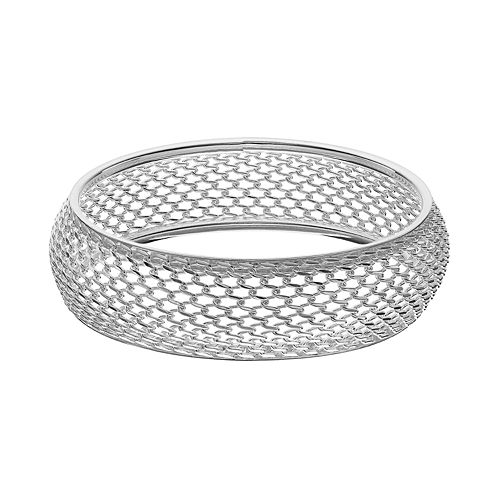 Mesh Bangle Bracelet, Women's, Grey