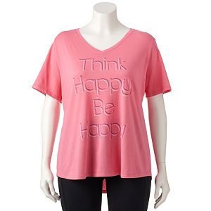 Plus Size Tek Gear® Easy Graphic V-Neck Workout Tee