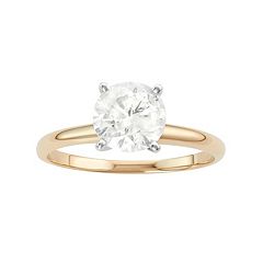 14k Gold 1 1/2 Carat T.W. IGL Certified Diamond Solitaire Engagement Ring by