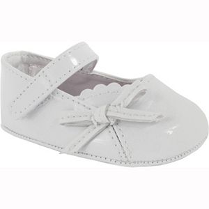 Baby Girl Wee Kids White Patent Leather Mary Jane Crib Shoes