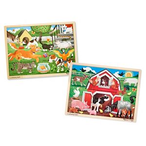 Melissa & Doug Pets & Farm 24-pc. Jigsaw Bundle