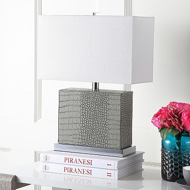 Safavieh Deliah Faux Alligator Table Lamp