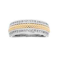 Two Tone 14k Gold 1/3 Carat T.W. Diamond Wedding Ring by