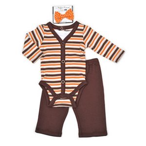 Baby Boy Vitamins Baby Thanksgiving Bodysuit, Pants & Bowtie Set