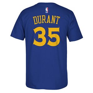 Men's adidas Golden State Warriors Kevin Durant Player Name and Number Tee