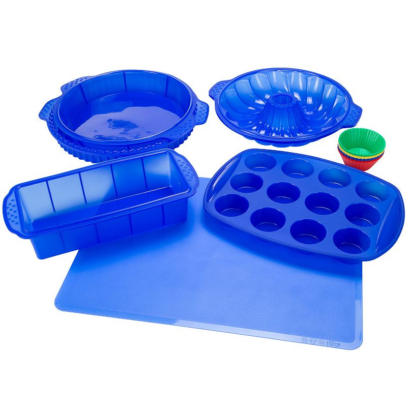 Classic Cuisine 18-pc. Silicone Bakeware Set, Blue