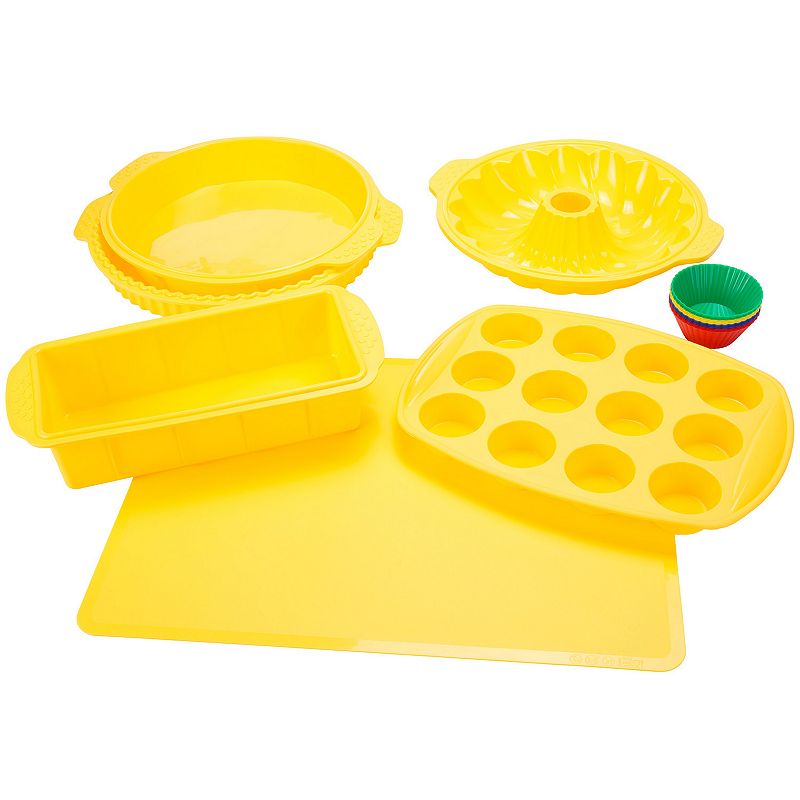 Classic Cuisine 18-pc. Silicone Bakeware Set, Yellow