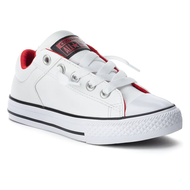 Kid's Converse All Star Leather Sneakers, Size: 2, White