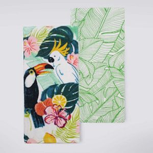 Celebrate Summer Together Tropical Bird Kitchen Towel 2-pk.