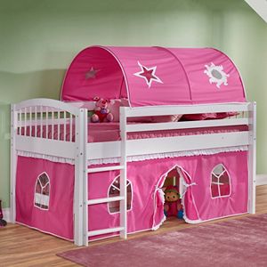 Bolton Addison Junior Pink Playhouse Loft Bed