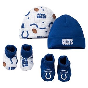 Baby Indianapolis Colts 4-Piece Cap & Crib Shoes Set