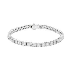 10k White Gold 2 Carat T.W. Diamond Tennis Bracelet by