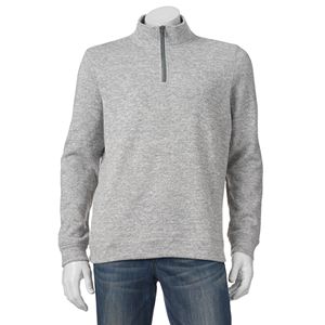Big & Tall Croft & Barrow® Marled Quarter-Zip Sweater Fleece