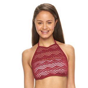 Mix and Match Crochet High-Neck Halter Bikini Top