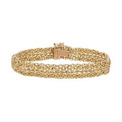 Everlasting Gold 10k Gold Byzantine Chain Bracelet by