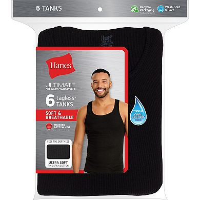 Men's Hanes 6-pack Ultimate Dyed Tank Top A-Shirts