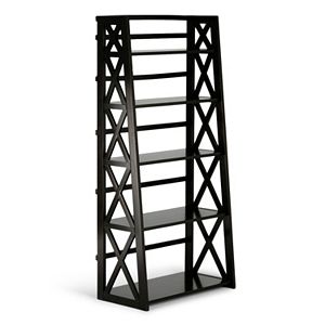 Simpli Home 5-Shelf Ladder Bookcase