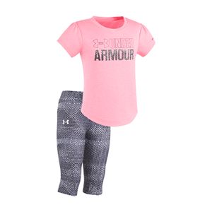 Baby Girl Under Armour Graphic Tee & Capri Leggings Set
