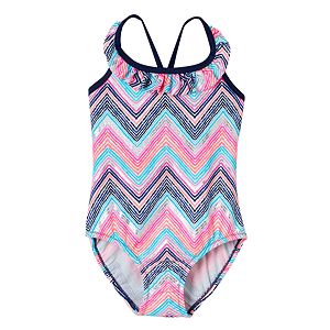 Toddler Girl OshKosh B'gosh® Chevron Ruffle One-Piece Swimsuit