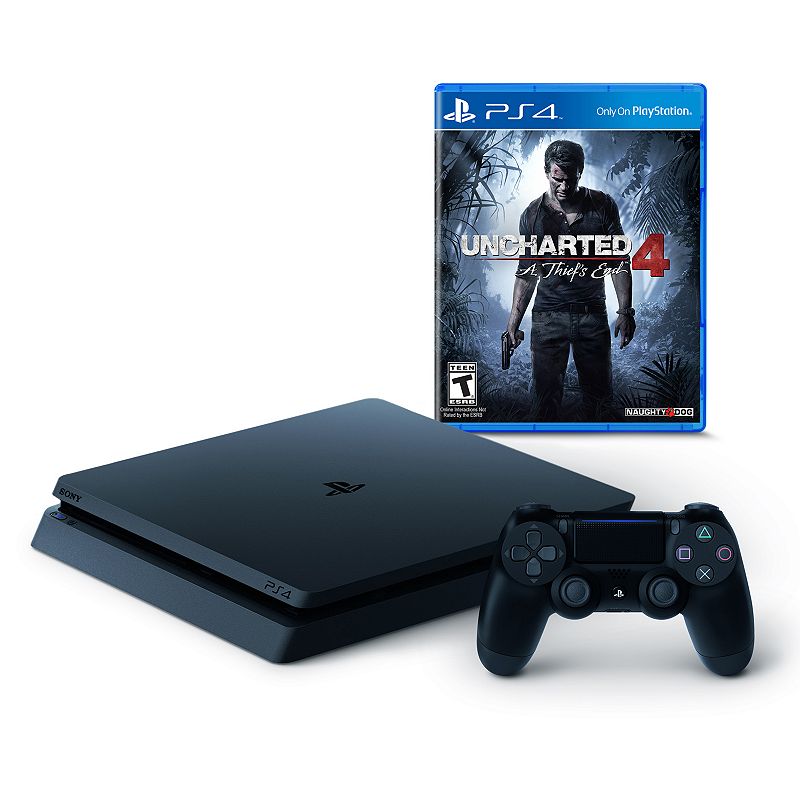 Playstation 4 Slim 500GB Uncharted 4: A Thief's End PS4 Bundle, Multicolor