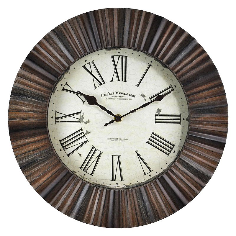 FirsTime Hewn Burst Wall Clock, Multicolor