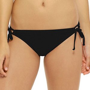 Juniors' Hot Water Solid Strappy Bikini Bottoms